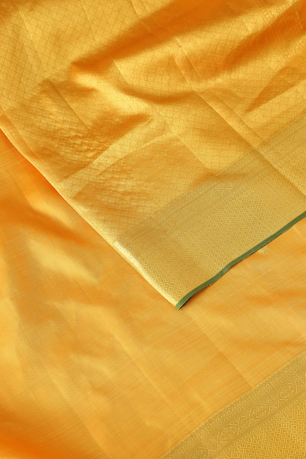 Yellow Pure Silk Kanjivaram Saree image number null