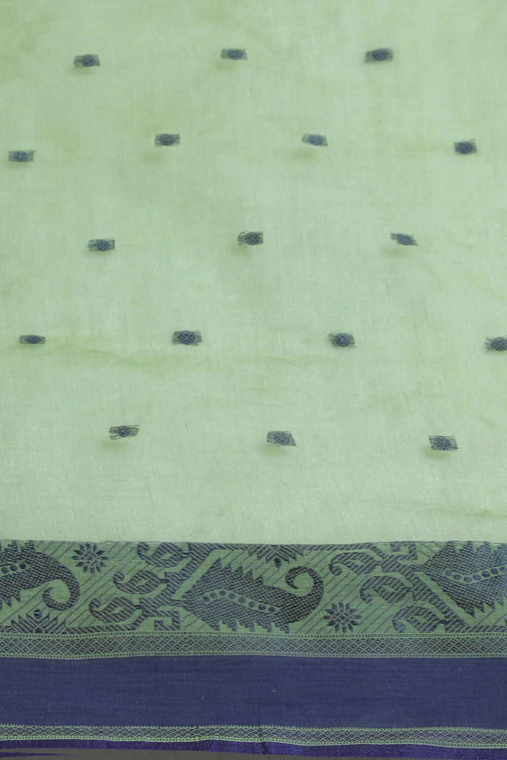 Light Green Woven Pure Cotton Bengal Saree image number null