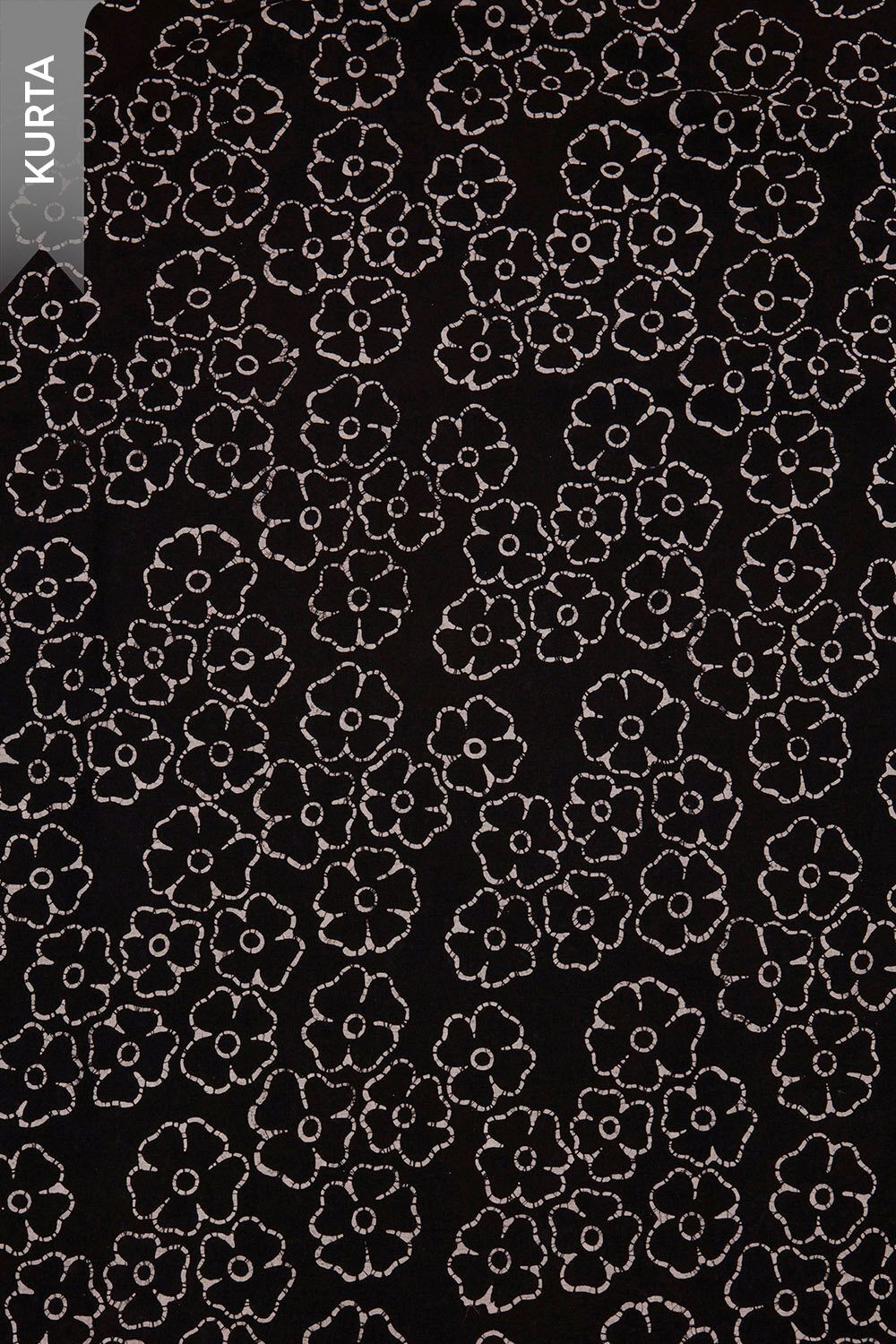 Black Pure Cotton Batik Unstitched Suit Set image number null