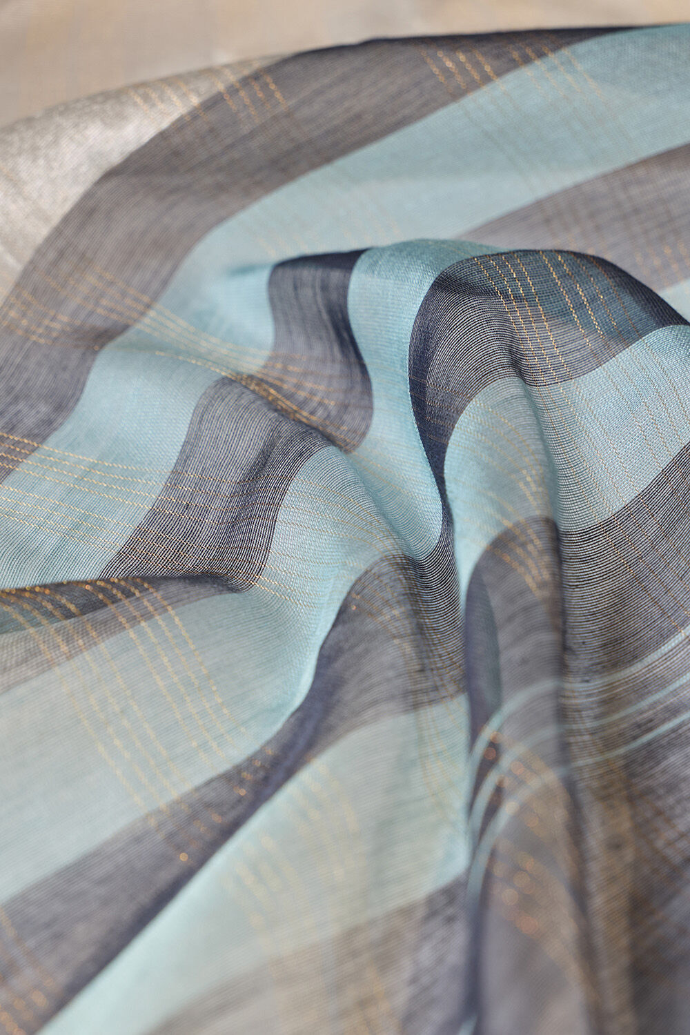 Light Blue Bhagalpur Woven Silk Viscose Saree image number null