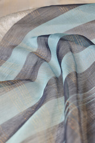 Light Blue Bhagalpur Woven Silk Viscose Saree thumbnail image number null