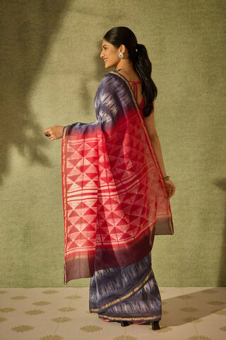 Blue Rajasthan Pure Silk Cotton Tie & Dye Shibori Saree thumbnail image number null