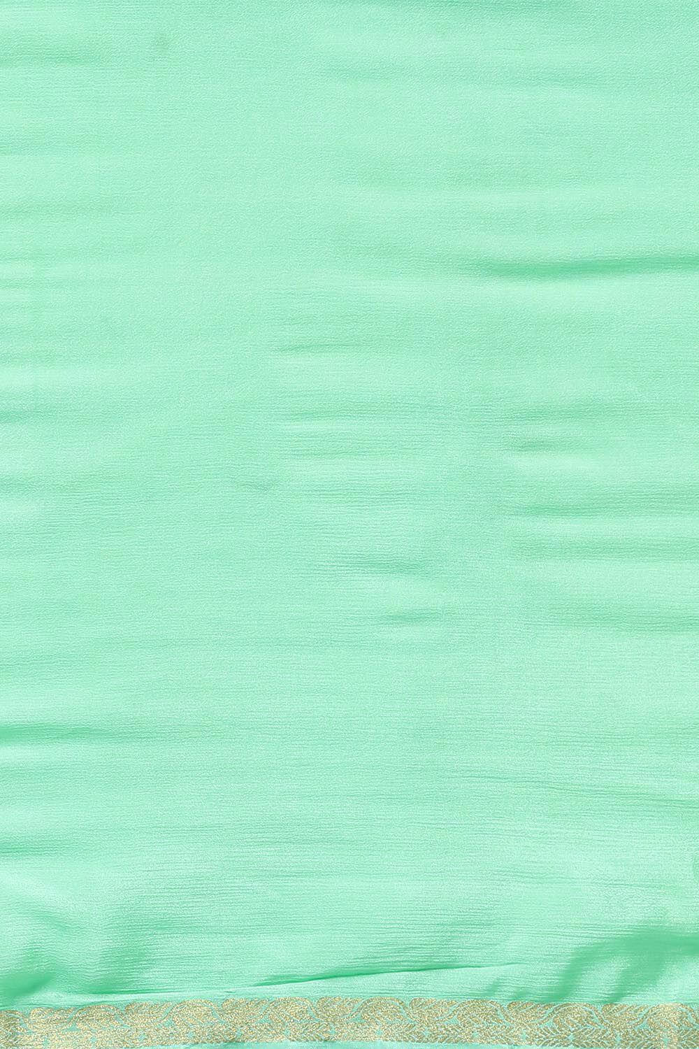 Green Viscose Embroidered Saree image number null