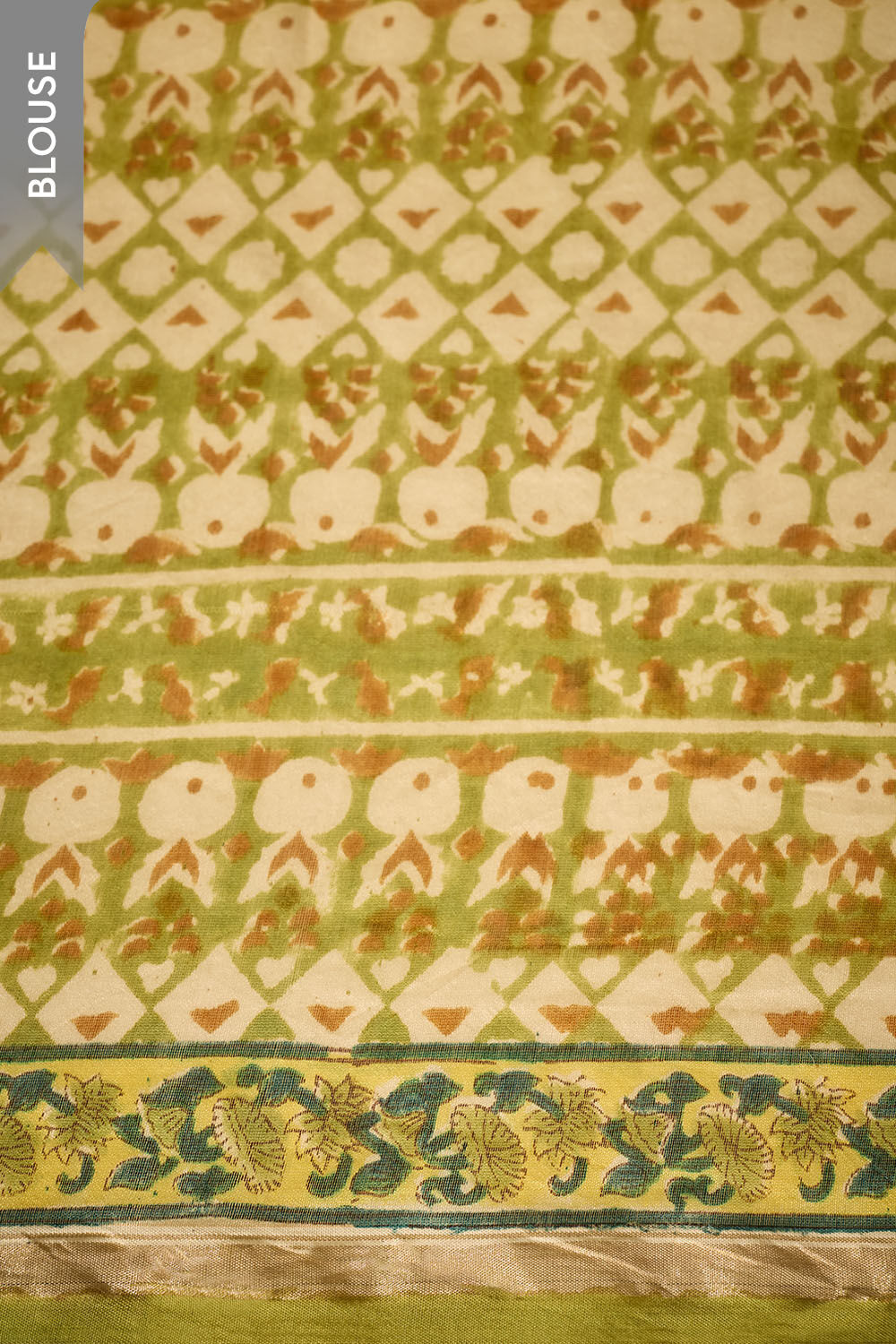 Yellow Rajasthan Pure Silk Cotton Printed Sanganeri Saree image number null