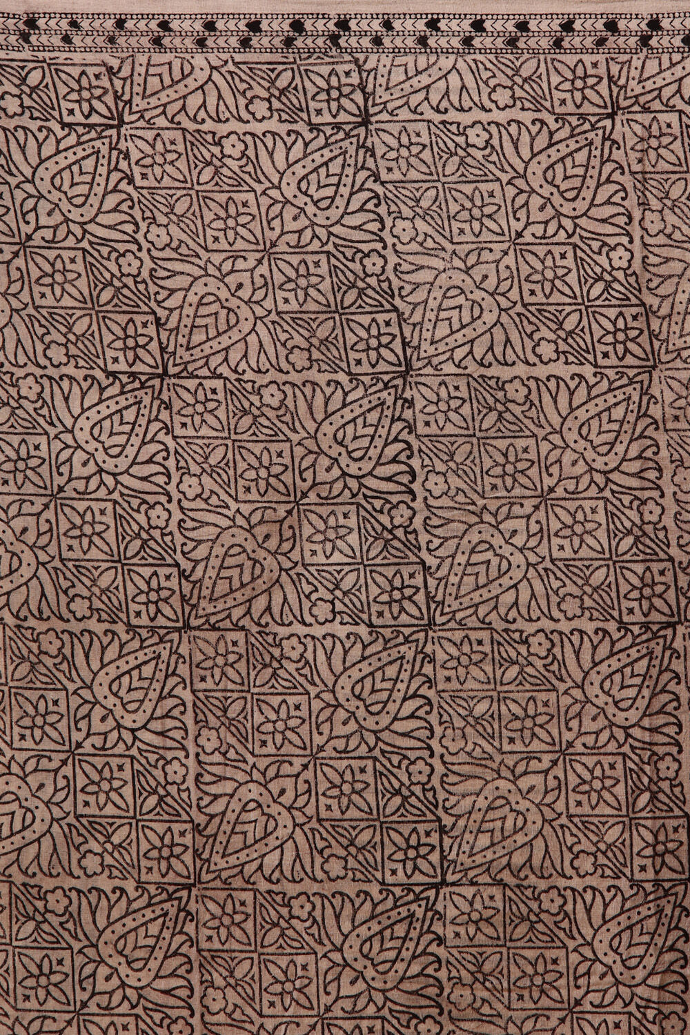 Beige Pure Khadi Cotton Printed Kalamkari Saree image number null