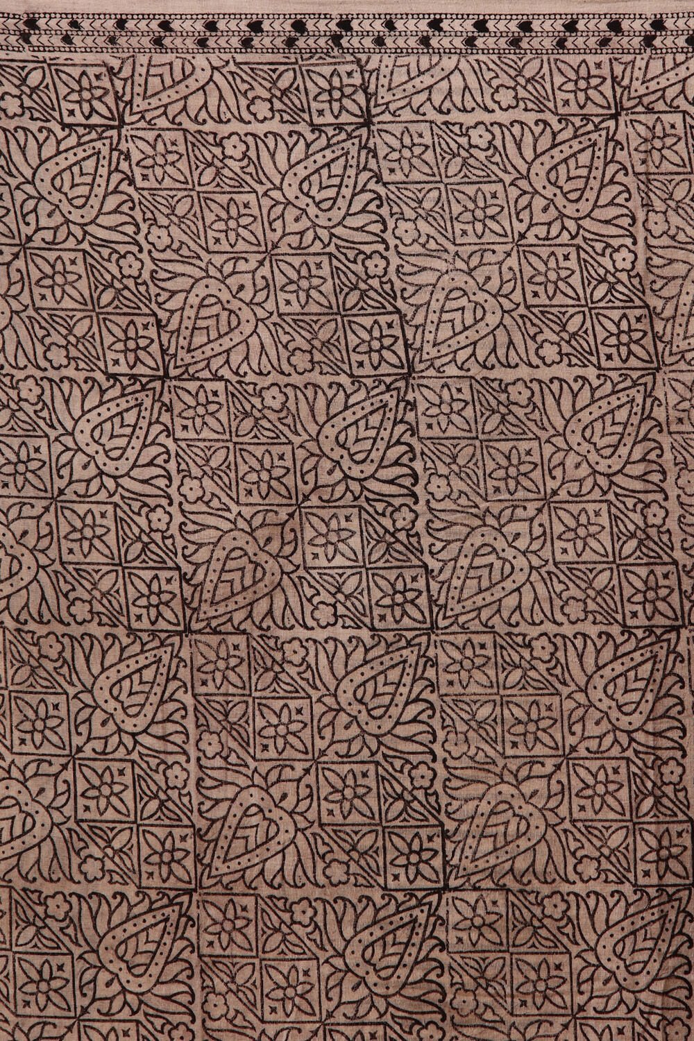 Beige Pure Khadi Cotton Printed Kalamkari Saree image number null