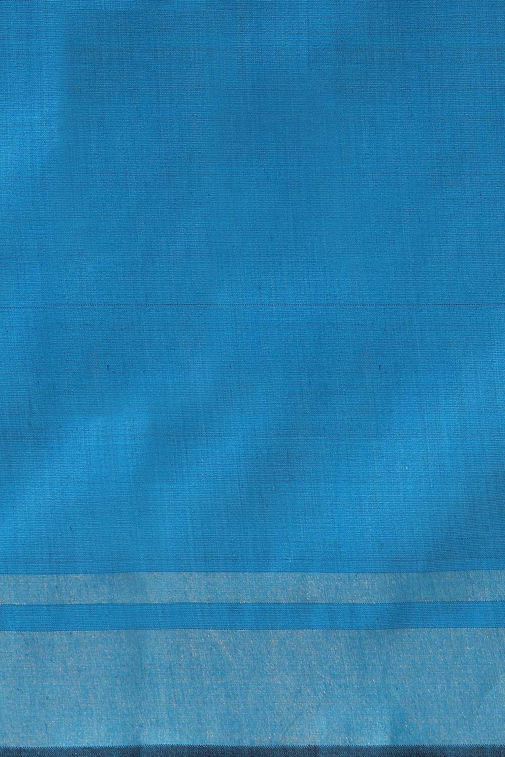 Light Blue Pure Tussar Silk Tie and Dye Saree image number null