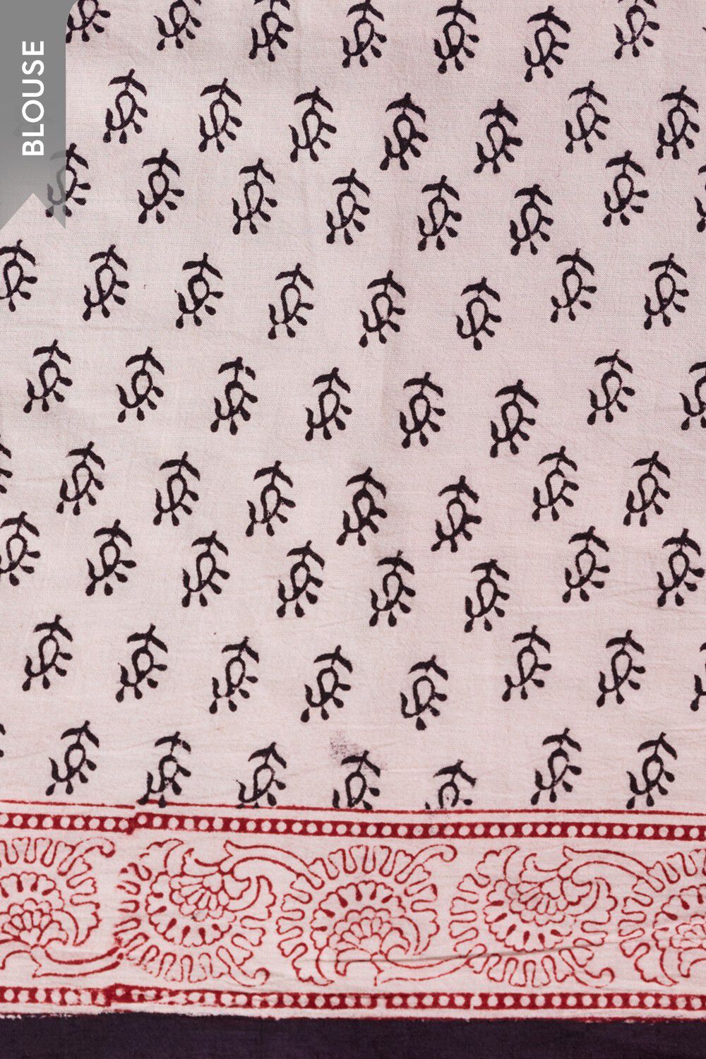 Black Bagh Block Printed Pure Cotton Saree image number null