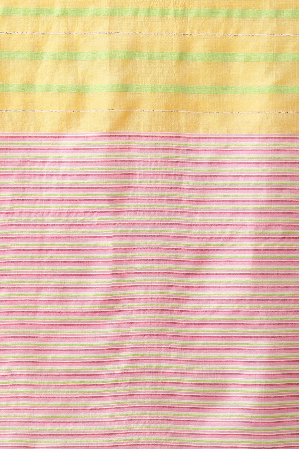 Yellow Pure Tussar Silk Woven Saree image number null