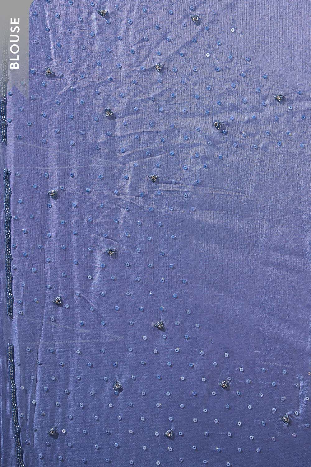 Blue Viscose Embroidered Saree image number null