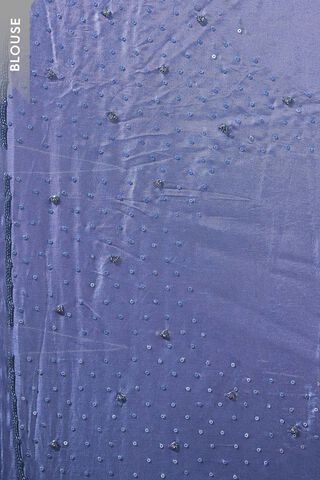 Blue Viscose Embroidered Saree thumbnail image number null