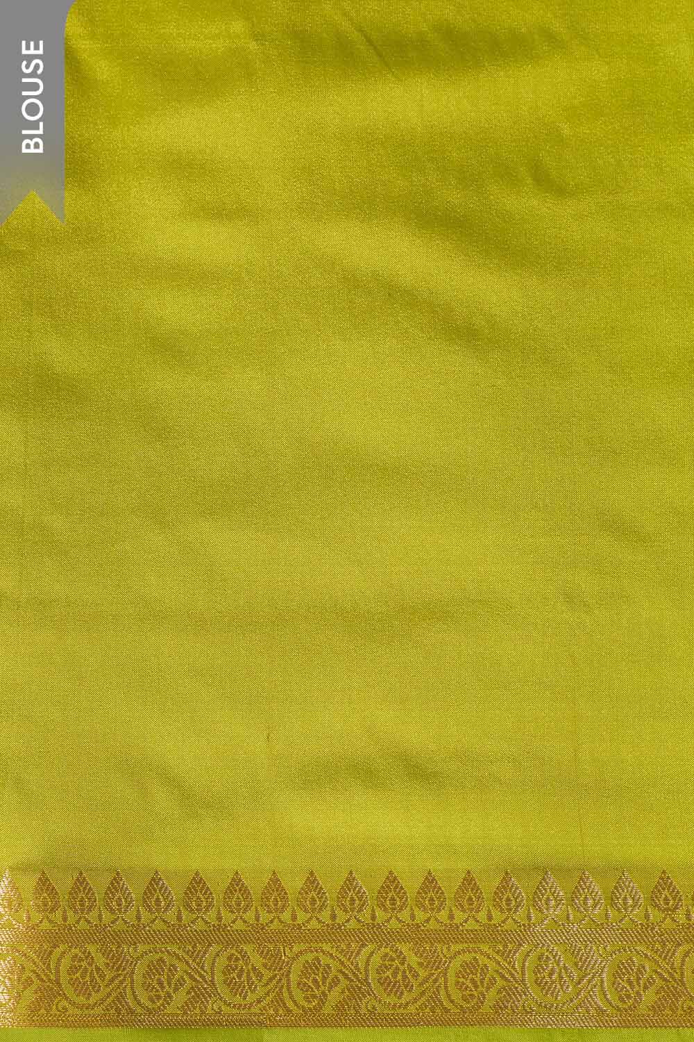 Light Green Silk Viscose Cutwork Banarasi Inspired Design Saree image number null