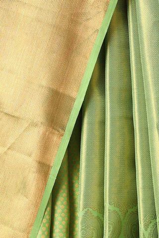 Light Green Pure Silk Kanjivaram Saree thumbnail image number null