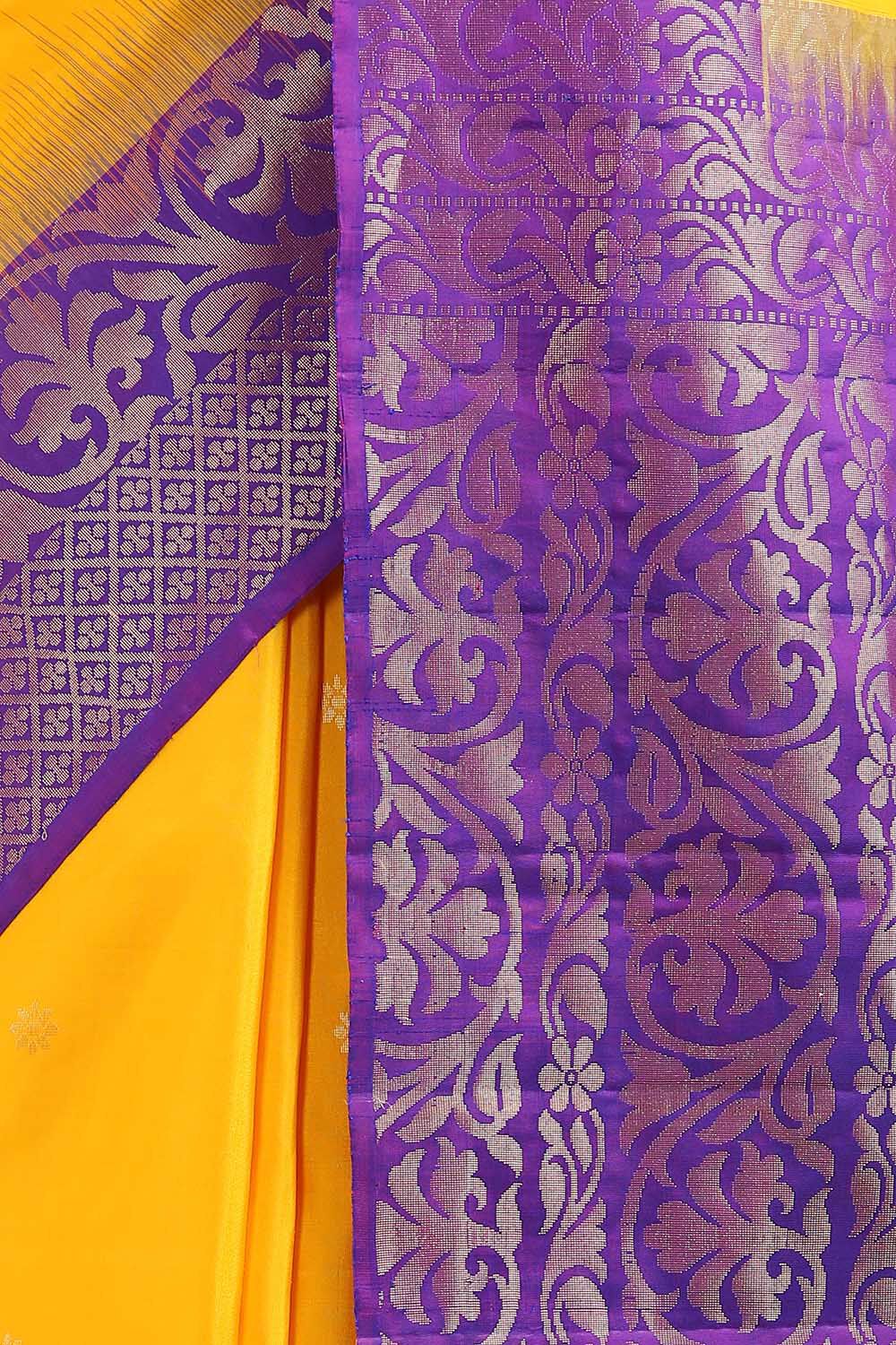 Yellow Pure Soft Silk Saree image number null