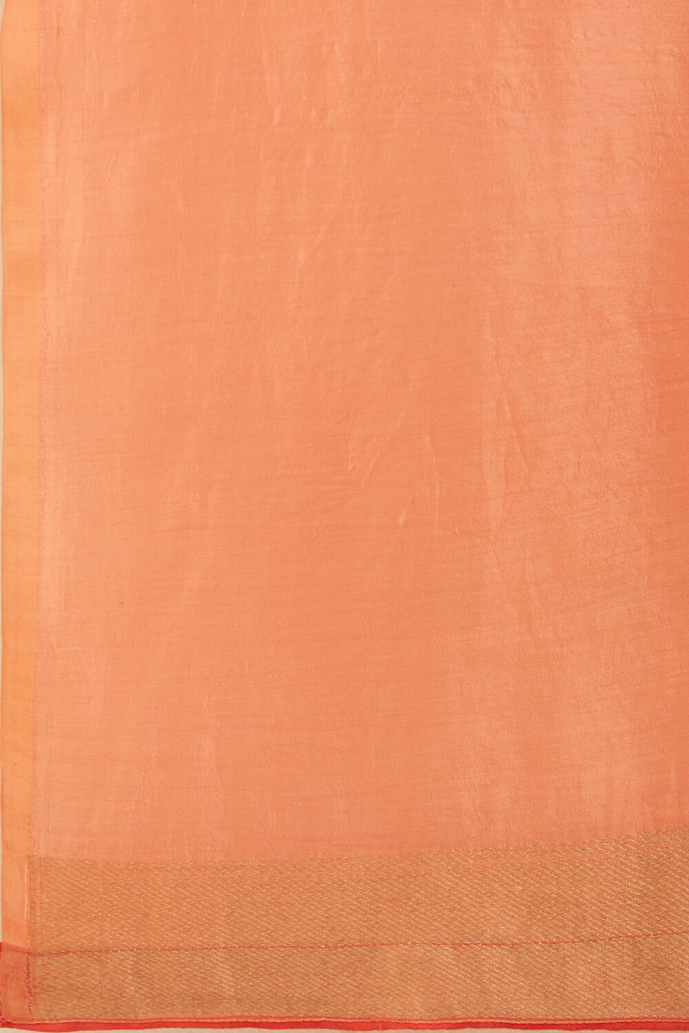 Light Orange Pure Silk Organza Banaras Saree image number null