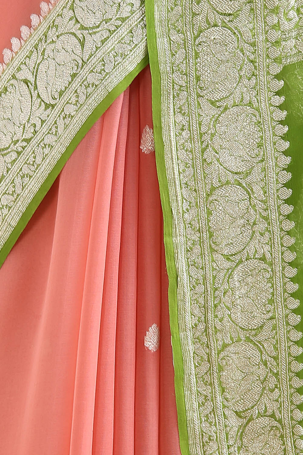Light Pure Pink Georgette Banarasi Saree image number null