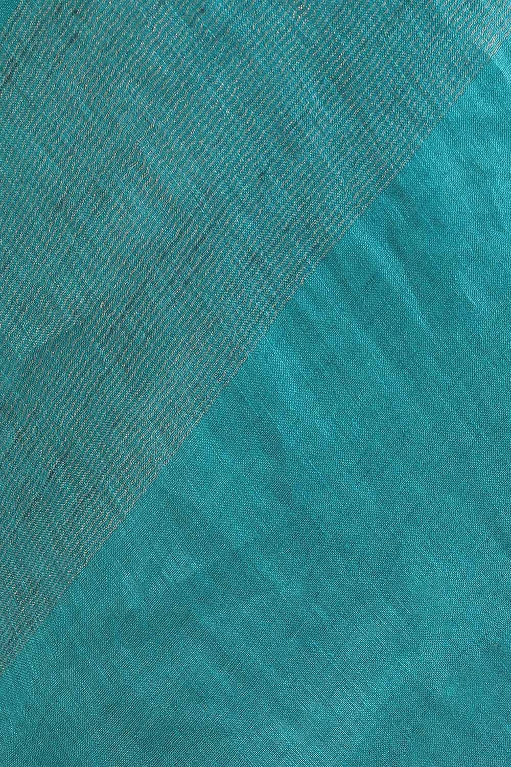 Green Pure Linen Bhagalpuri Saree image number null