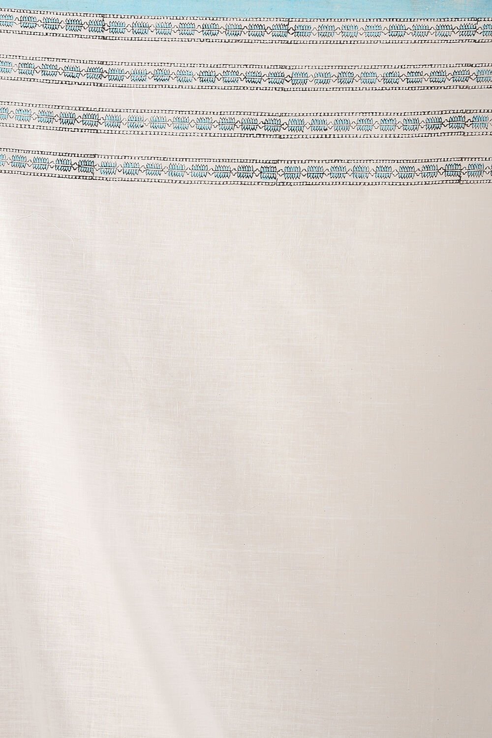Blue Pure Khadi Cotton Block Print Sanganeri Saree image number null