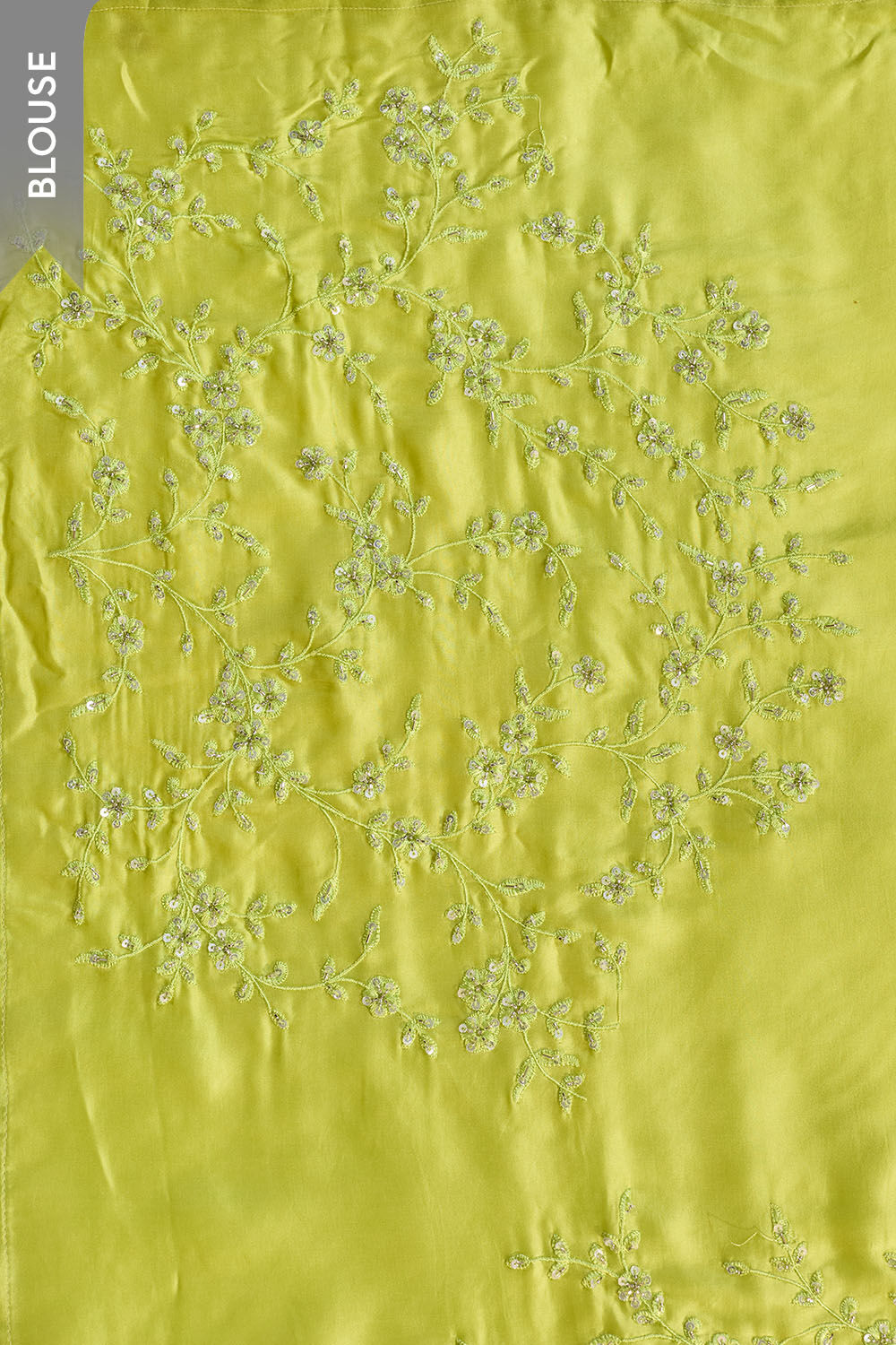 Light Green Viscose Organza Embroidered Saree image number null
