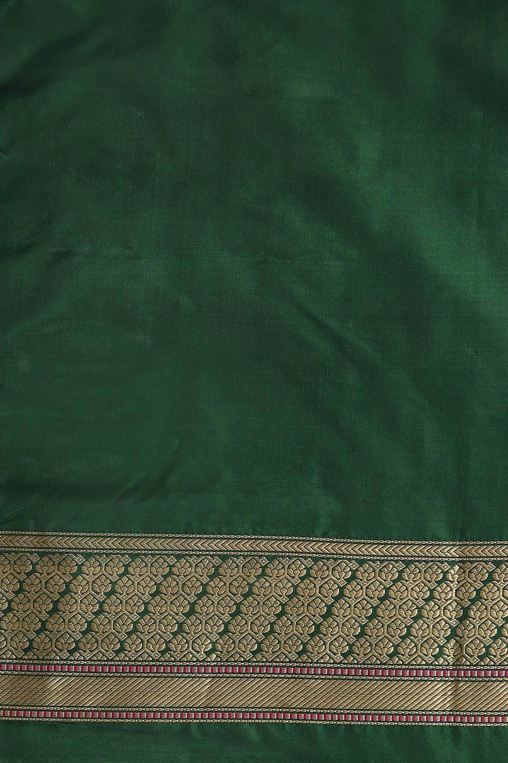 Dark Green Pure Silk Banarasi Saree image number null