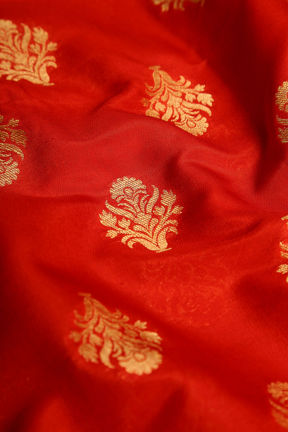Red Silk Viscous Banaras Dupatta image number null