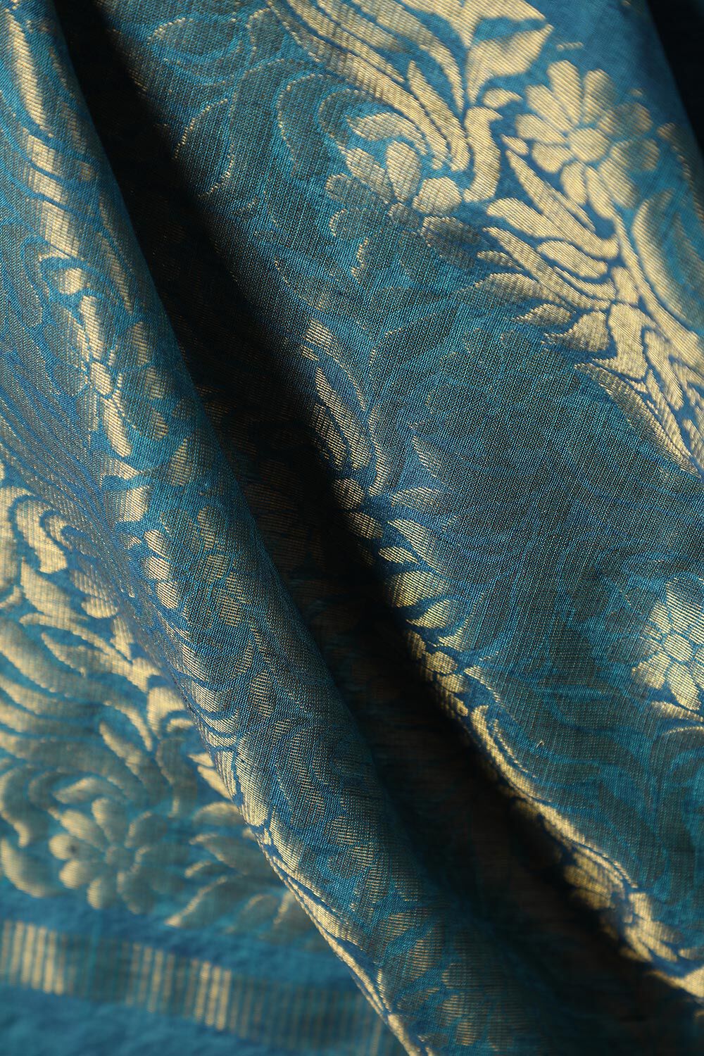 Navy Chattisgarh Woven Pure Tussar Silk Saree image number null