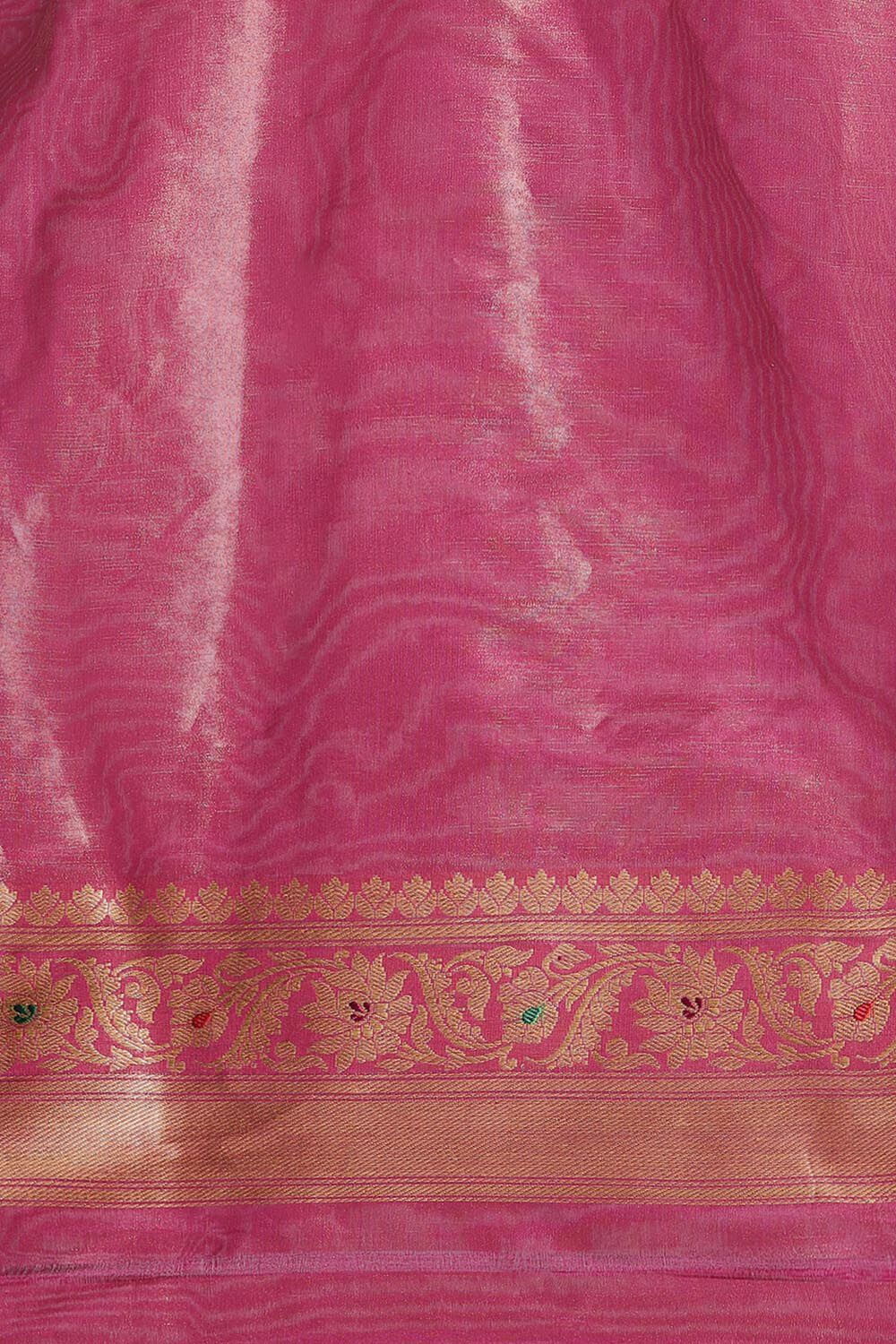 Pink Pure Tissue Silk Banarasi Saree image number null