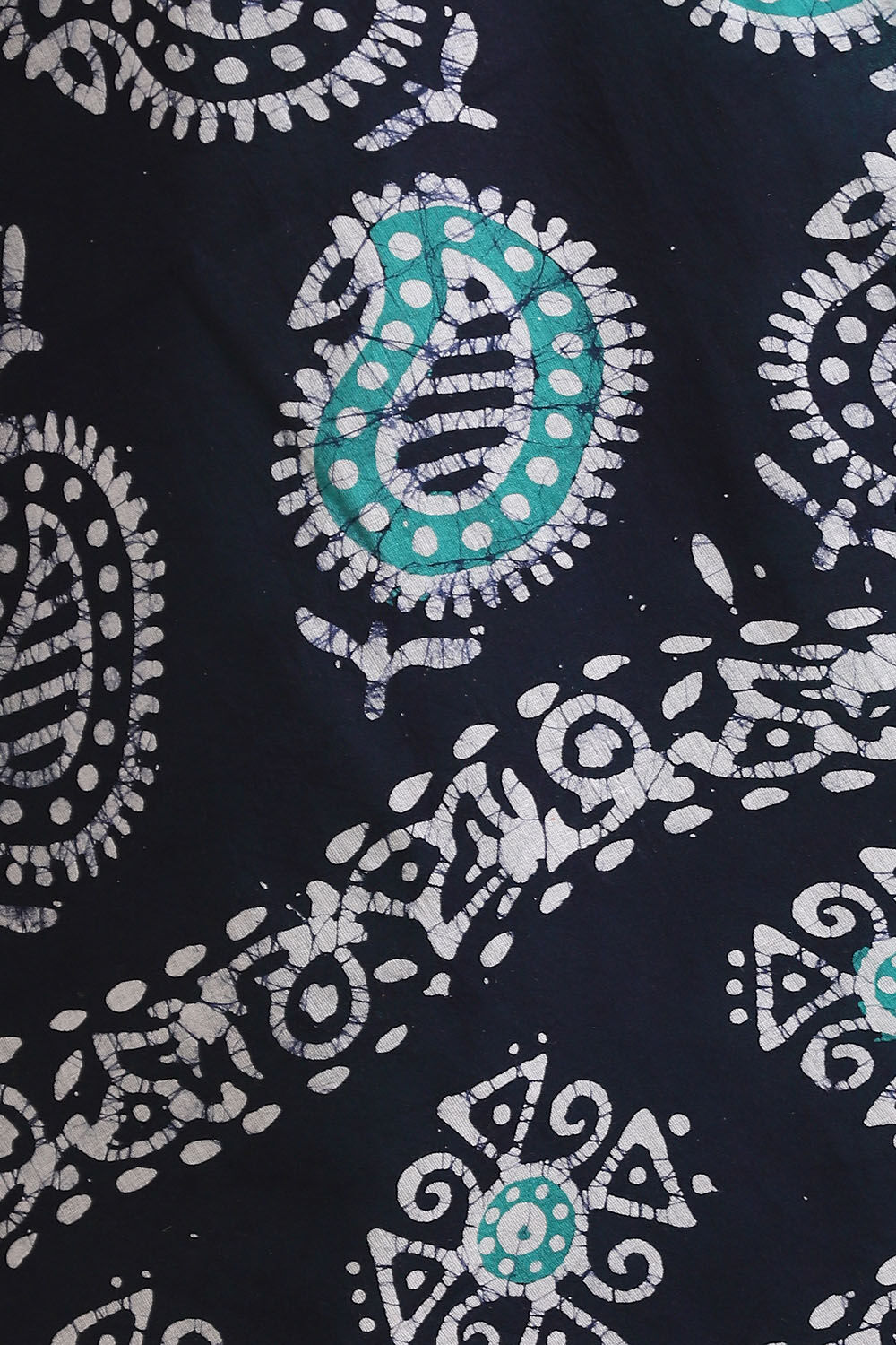 Green Pure Cotton Batik Saree image number null