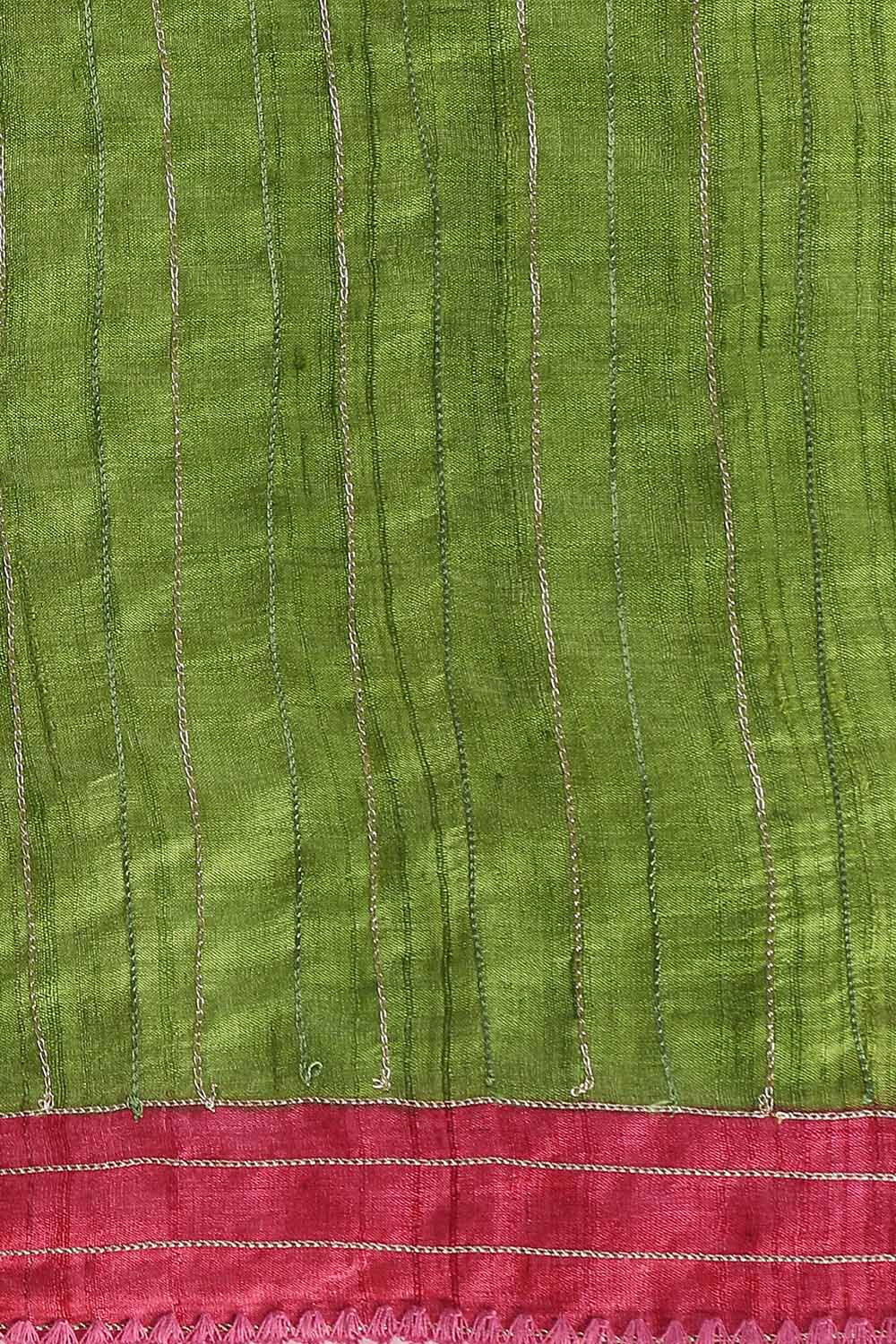 Light Pure Pink Tussar Embroidered Saree image number null
