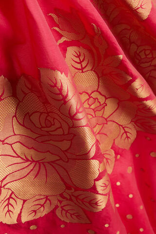 Pink Woven Viscose Luxe Saree thumbnail image number null