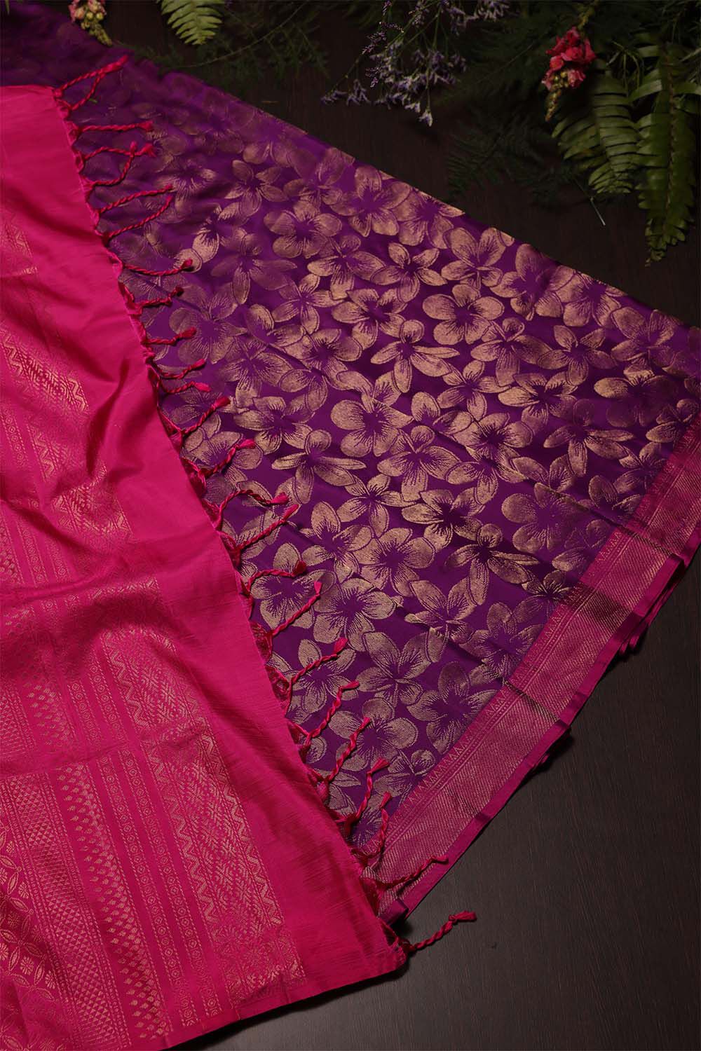 Violet South Silk Saree image number null