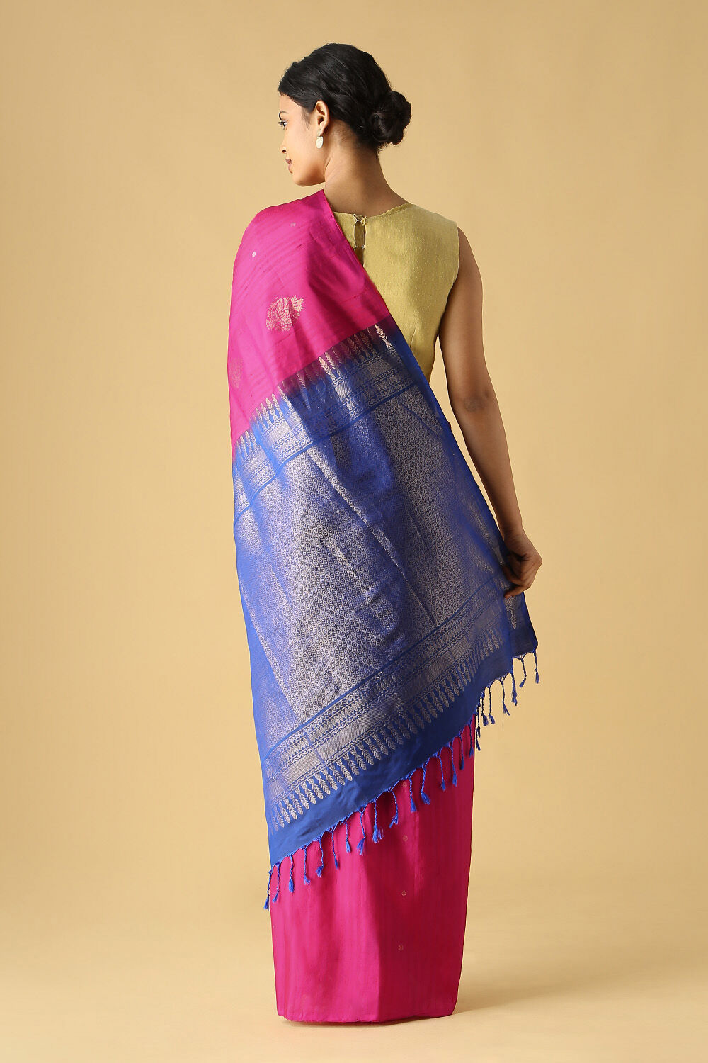 Pink Pure Silk South Saree image number null