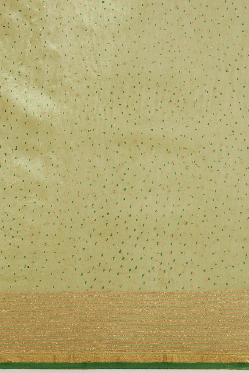 Green Pure Silk Cotton Hand Printed Saree image number null