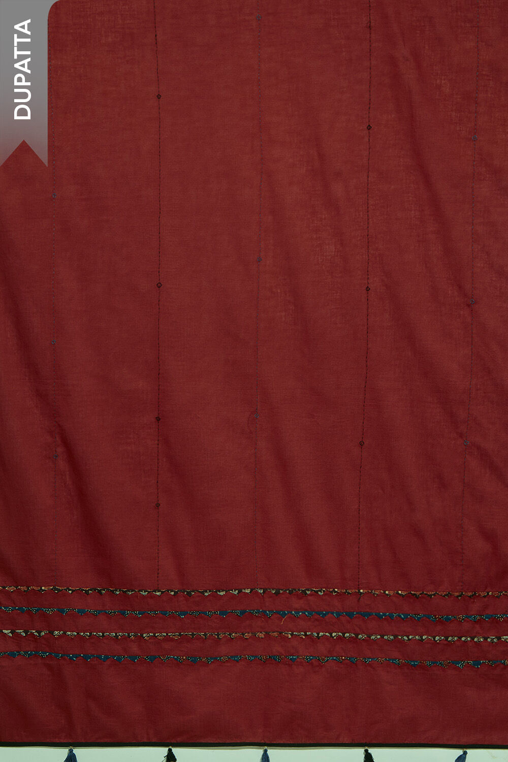 Blue Pure Cotton Ajrakh Unstitched Suit Set image number null