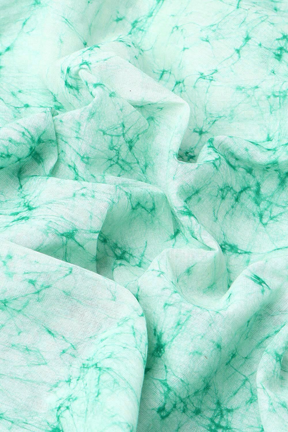 Light Green Pure Cotton Batik Saree image number null