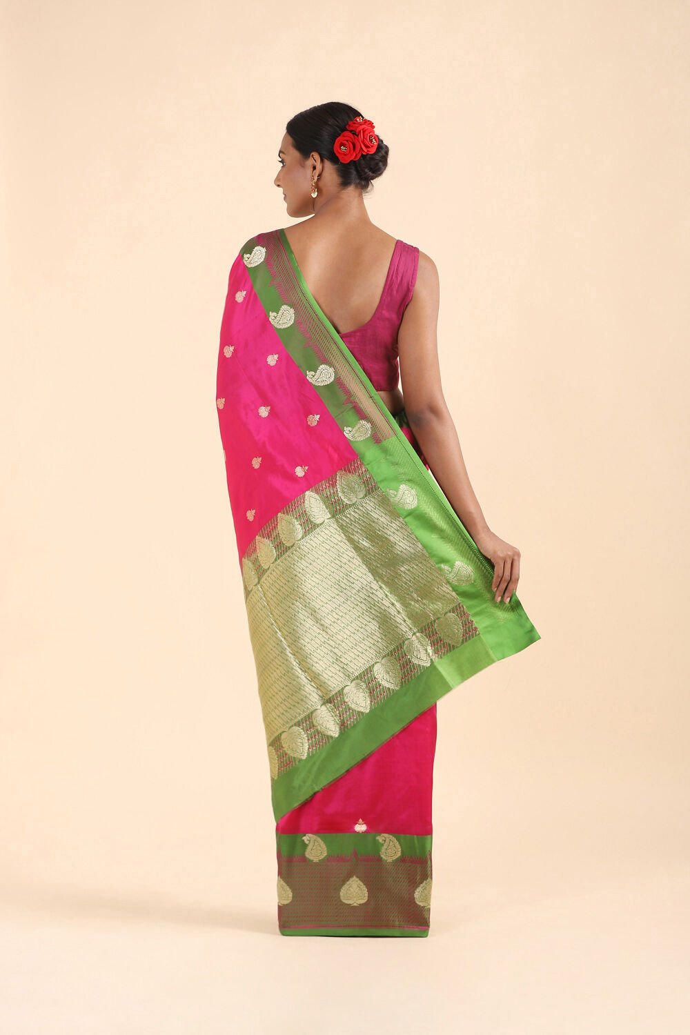 Pink Pure Silk Banarasi Saree image number null