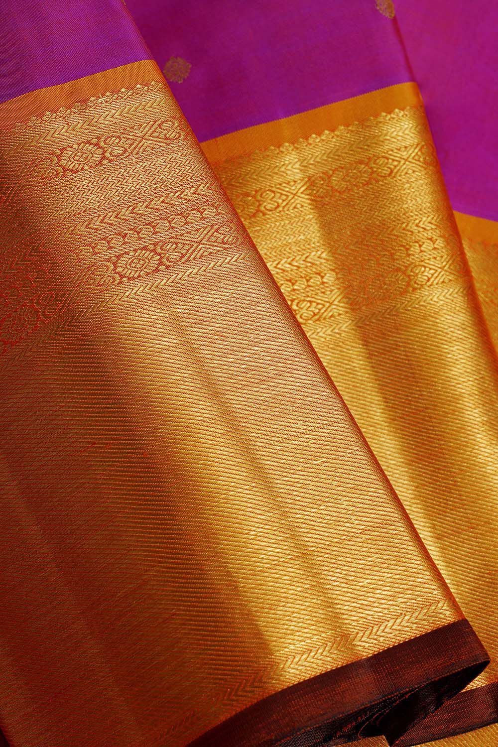 Purple Pure Silk Woven Kanjivaram Saree image number null