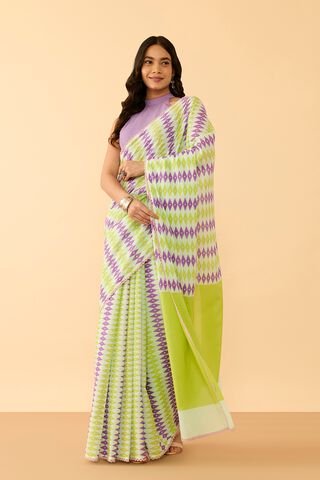 Light Green Screen Printed Bengal Pure Cotton Saree thumbnail image number null