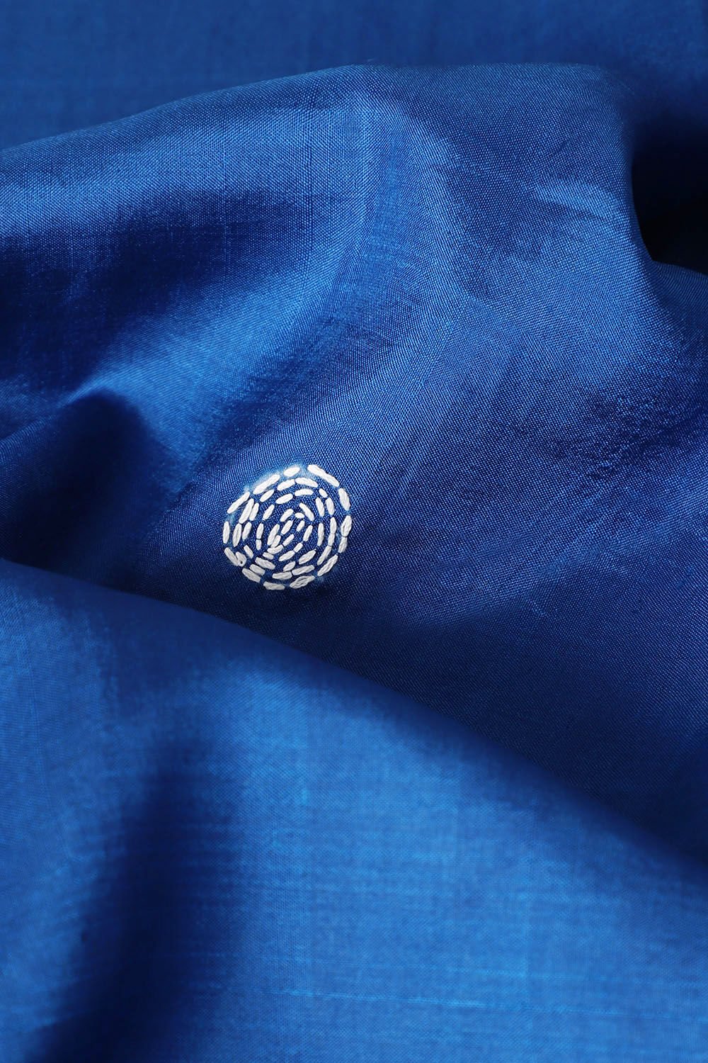 Blue Pure Silk Hand Painted Saree image number null