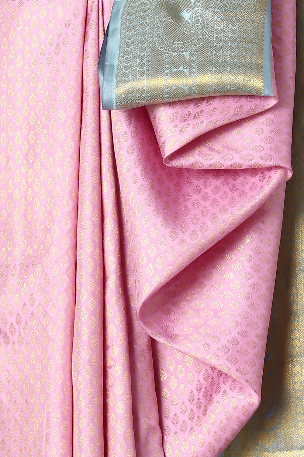 Light Violet Pure Silk Kanjivaram Saree image number null