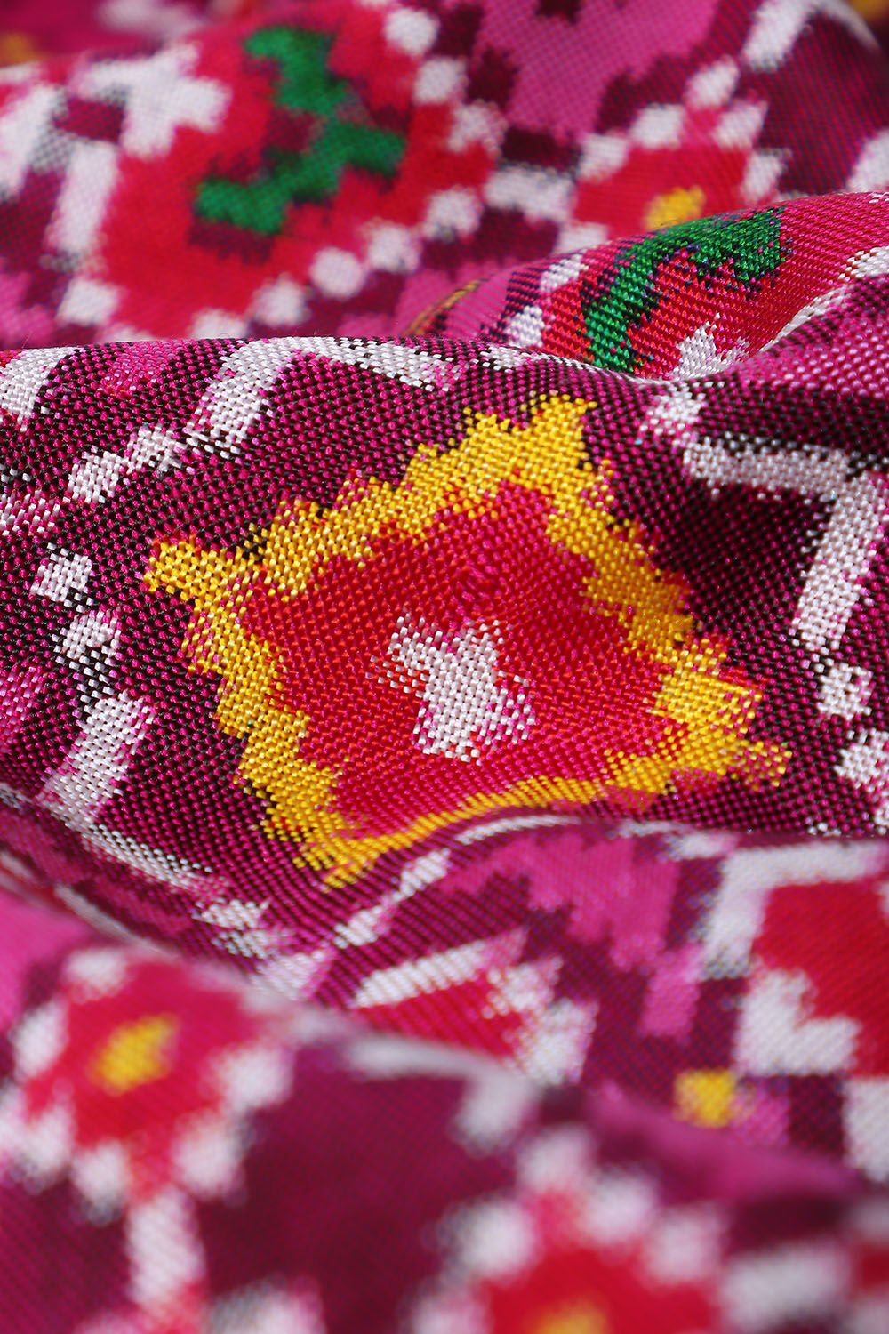 Pink Pure Silk Patan Patola Manekchok Bhat Saree image number null