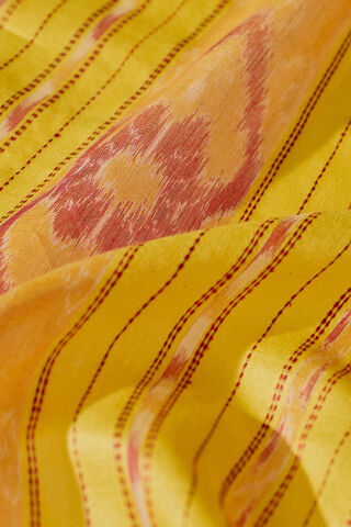 Red Ikat Pure Tussar Silk Gopalpur Saree thumbnail image number null