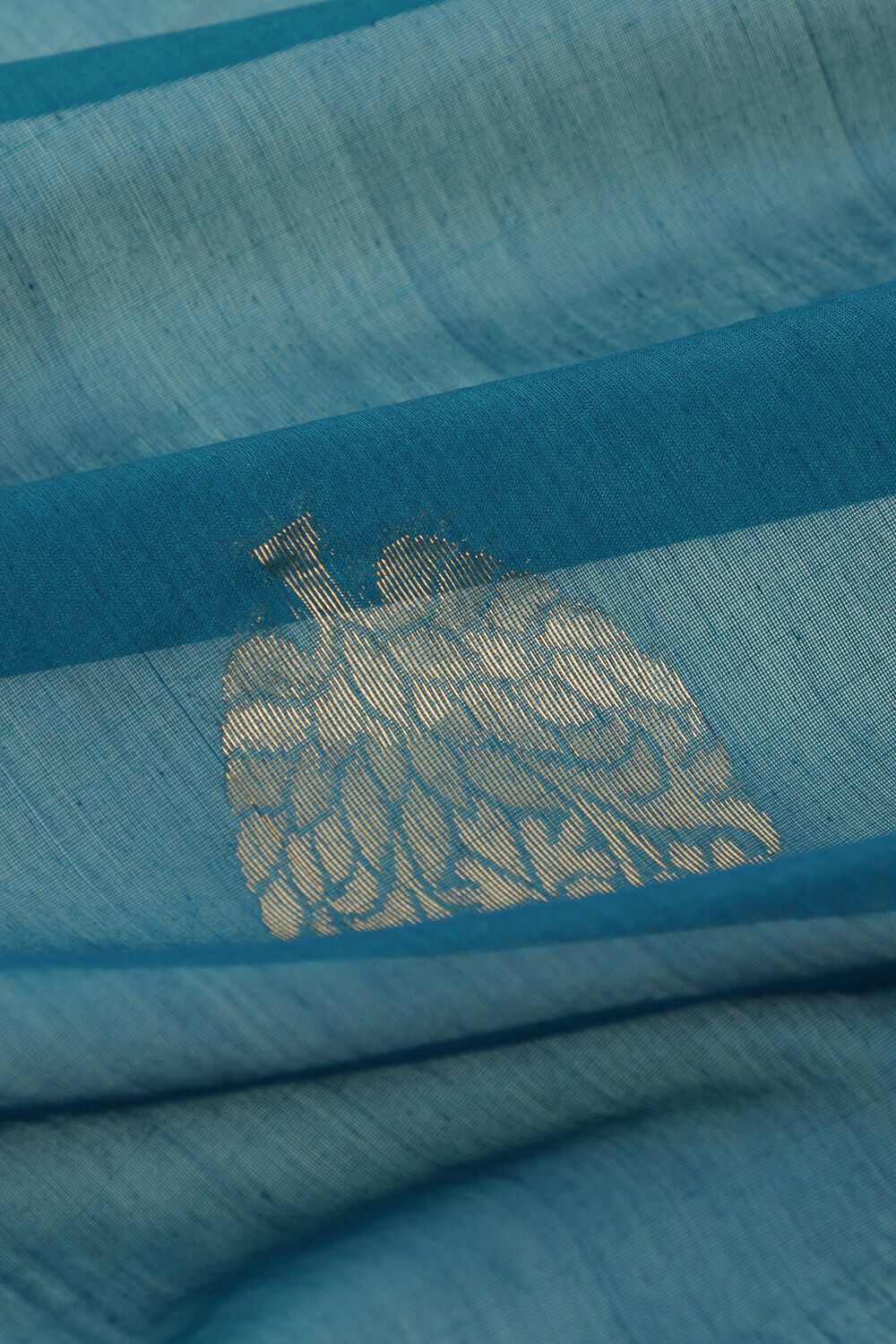 Blue Pure Silk Cotton Woven South Saree image number null