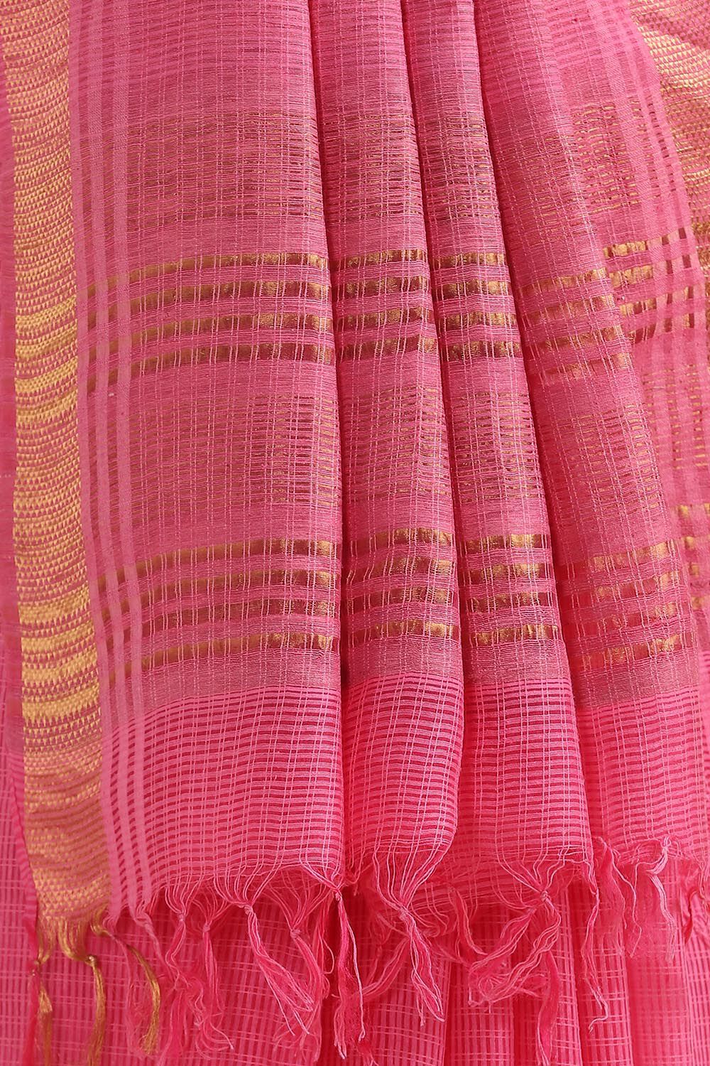 Pink Pure Silk Woven Saree image number null