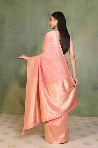 Pink   Woven Viscose Tissue Saree thumbnail image number null