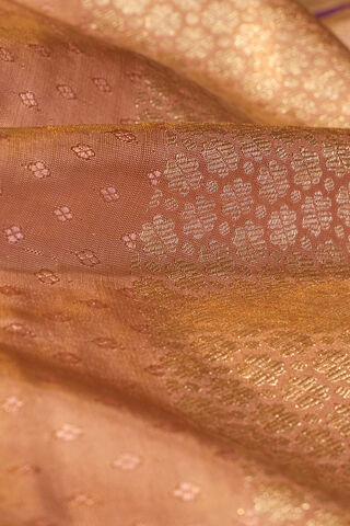 Light Pink Pure Silk Tissue Woven Kanjivaram Saree thumbnail image number null