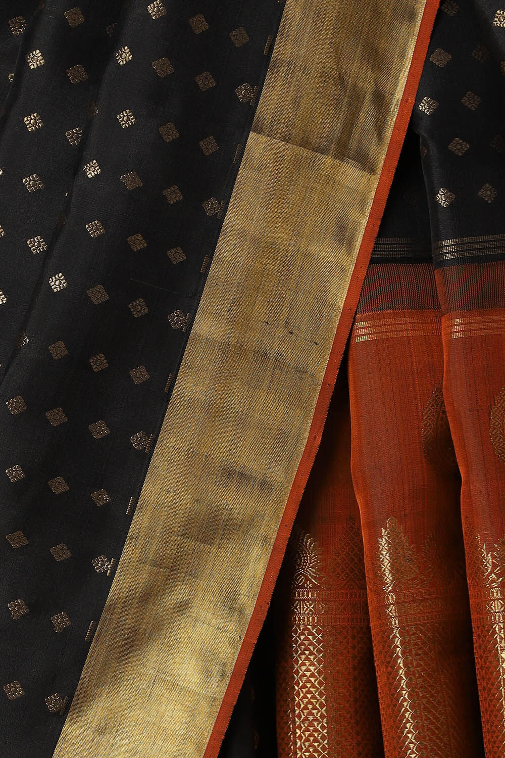 Black Pure Silk Kanjivaram Saree image number null