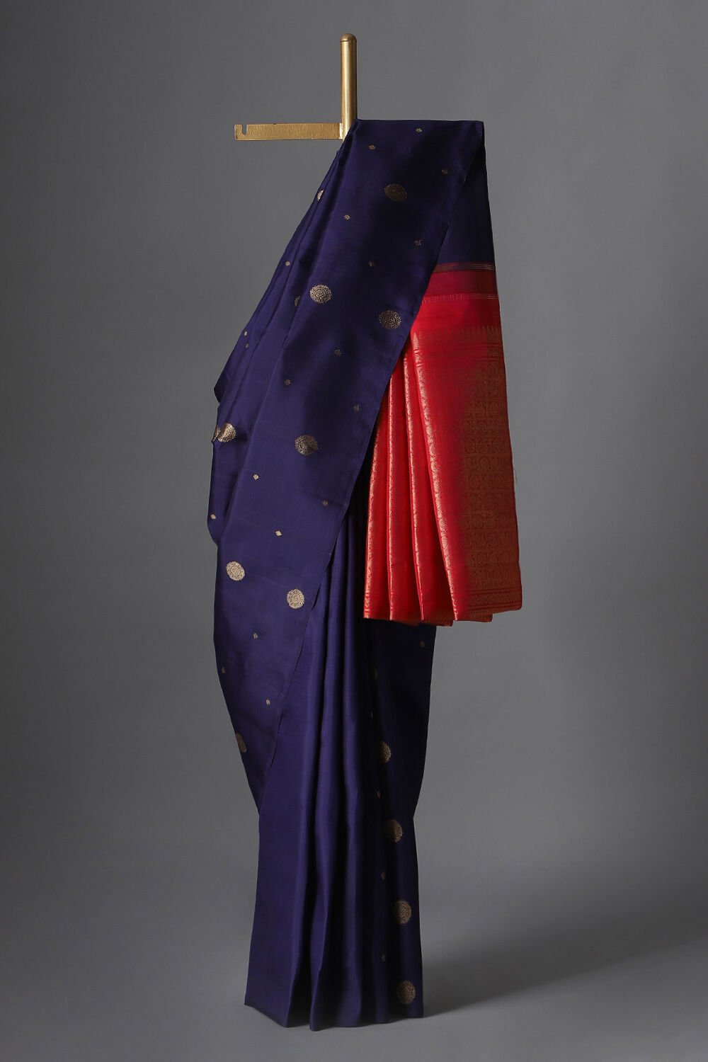 Blue Pure Silk Kanjivaram Saree image number null