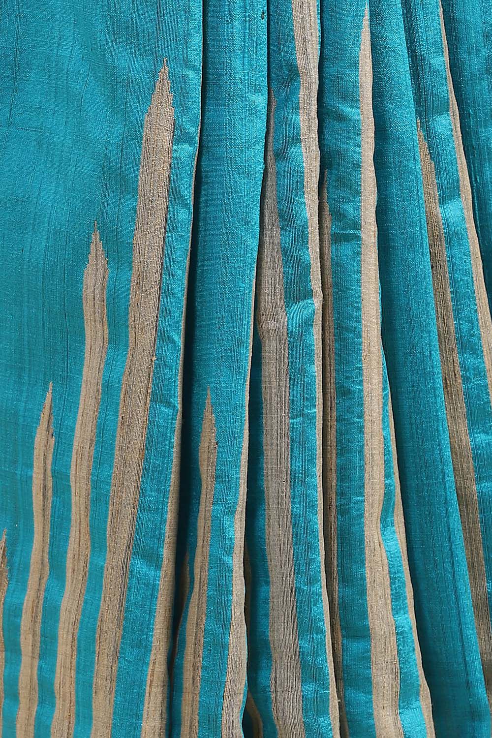 Light Blue Pure Silk Woven Saree image number null