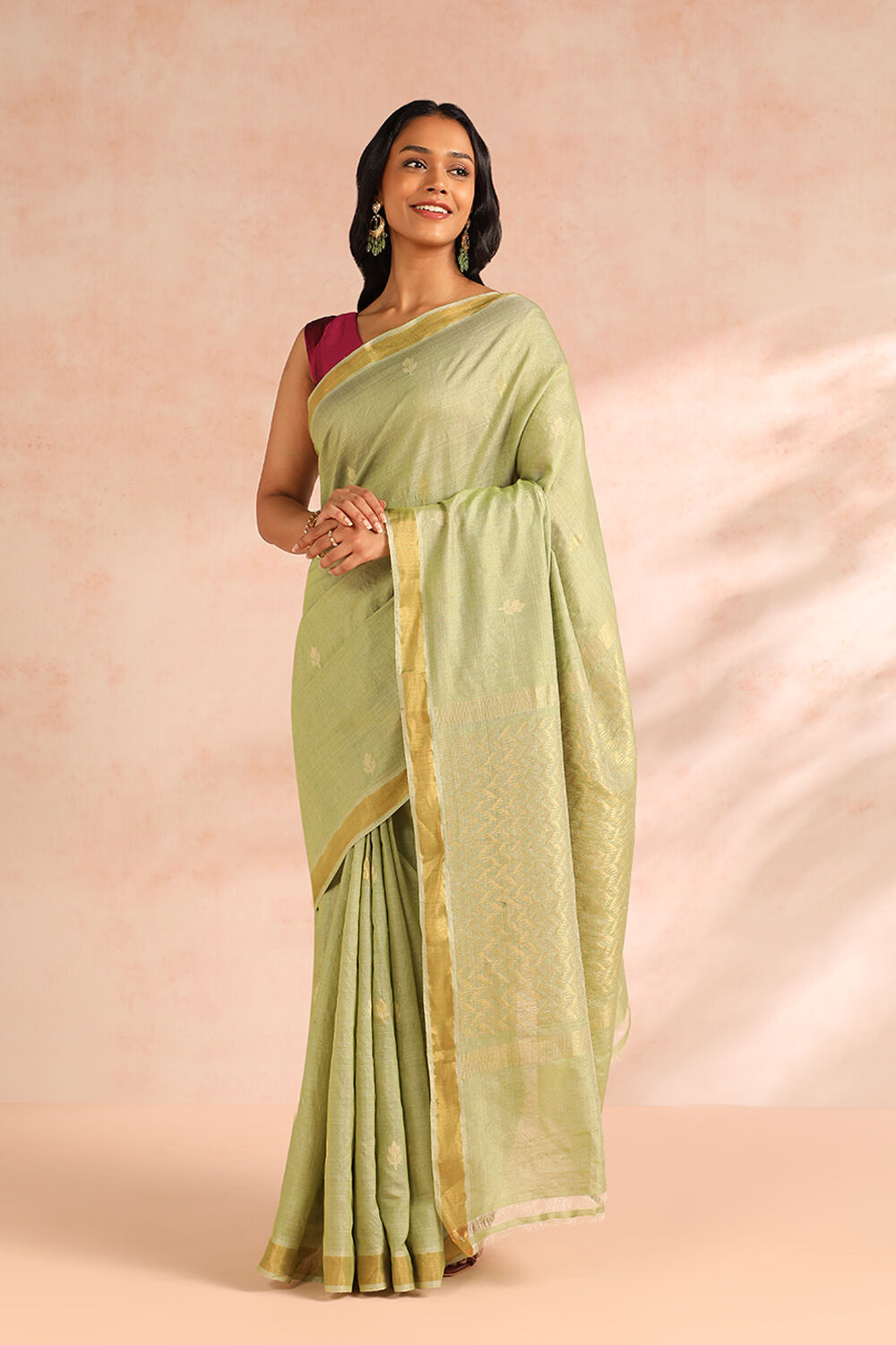 Mehandi Sarees Buy Mehandi Colour Sarees Online Taneira
